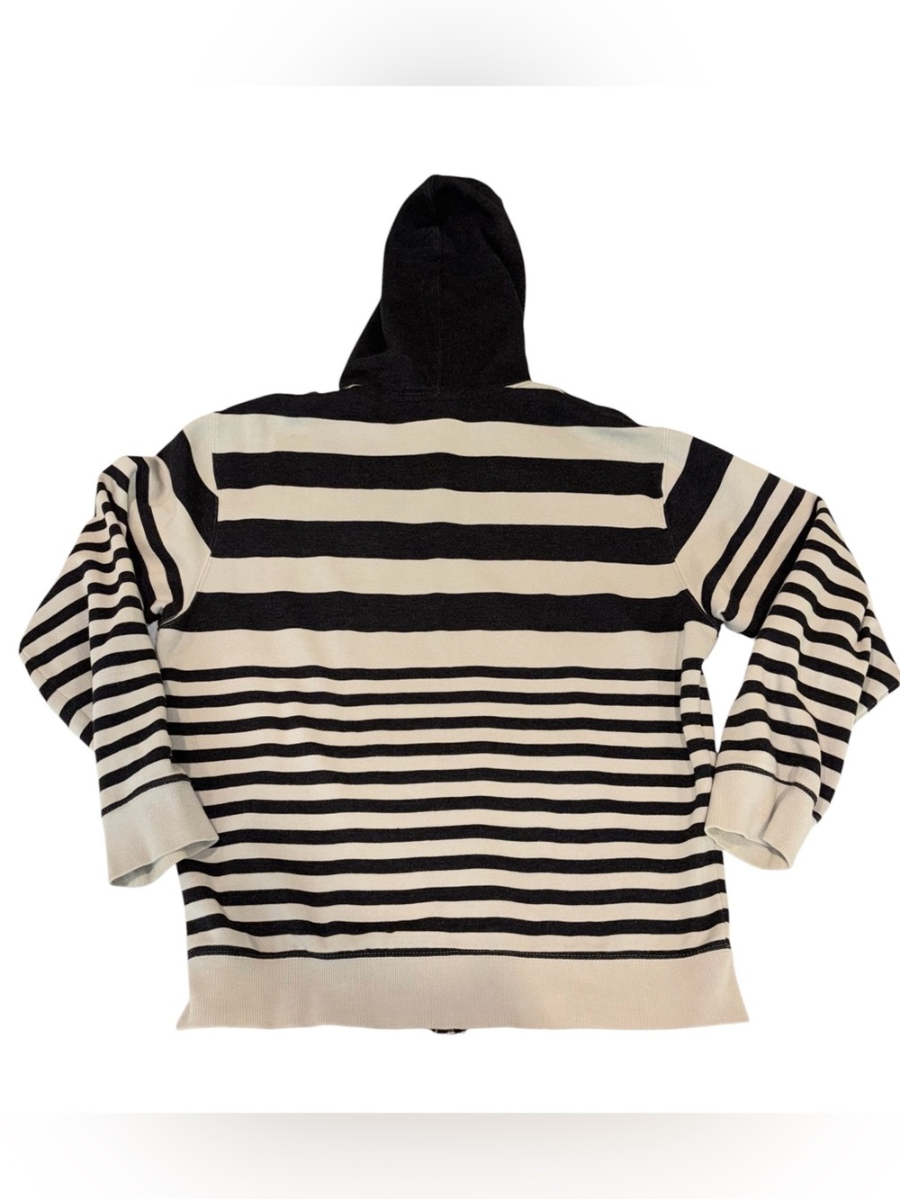 Fox Racing Vtg Y2K Hoodie Mens Black & Beige Striped Moto Full Zip Jacket XL - Picture 5 of 10